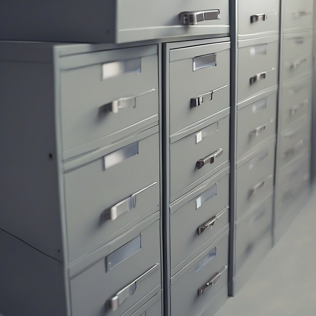 Image of a locked file cabinet