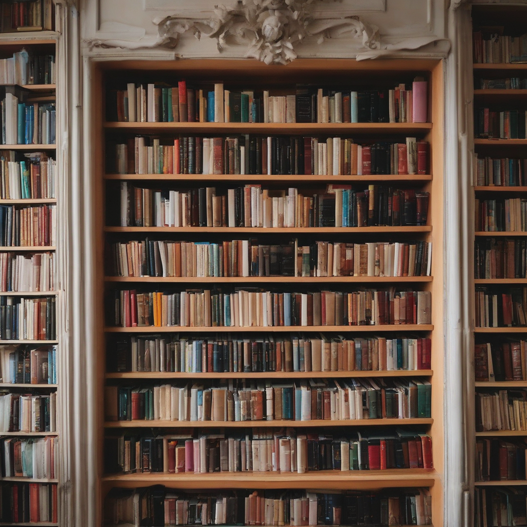 A photo of a bookshelf filled with books