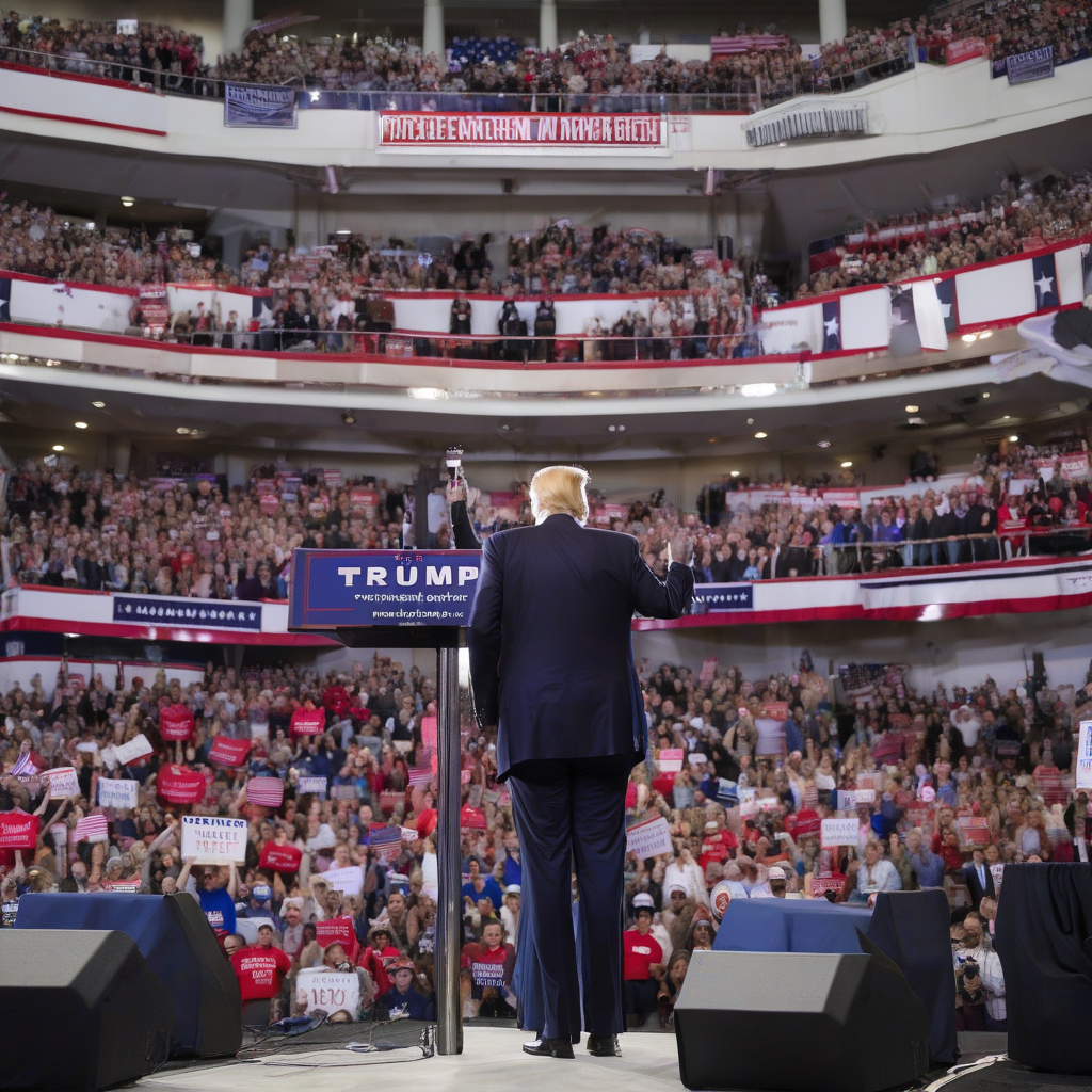 Donald Trump at a rally