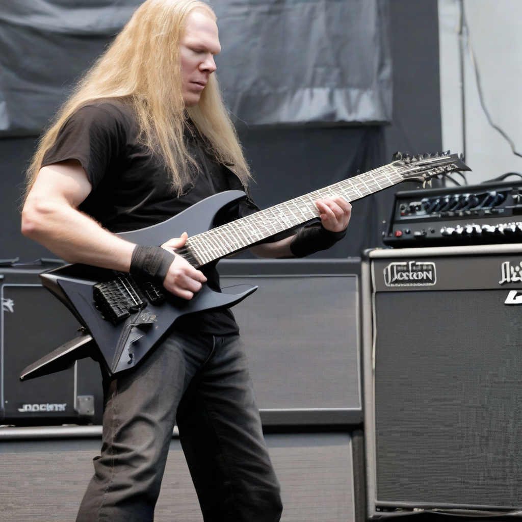 Jeff Loomis playing a Jackson guitar