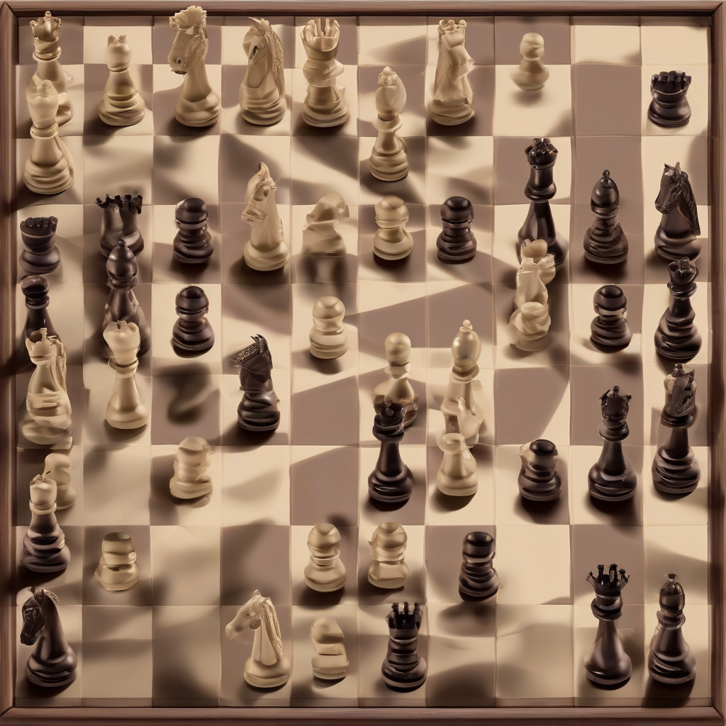 Image of a chessboard with pieces arranged mid-game