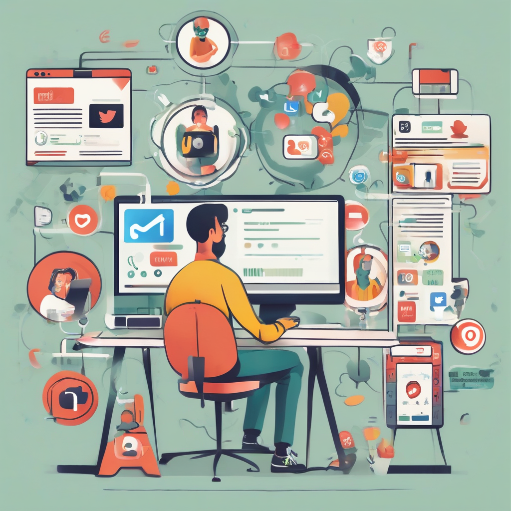 Social Media Monitoring Illustration